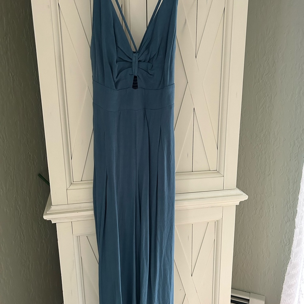 Elegant Blue Maxi Dress
